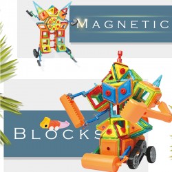 2020 Newest ABS blocks toys educational kids games Magnetic building block puzzle  STEAM magnetic build