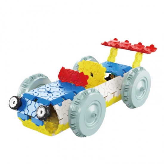 Good quality ABS plastic vehicles Snap building blocks cars 3D DIY toys