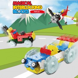 Good quality ABS plastic vehicles Snap building blocks cars 3D DIY toys 