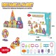 mini size transparent magical construction 3D DIY magnetic tiles magnetic building blocks magnetic tiles toys for kids