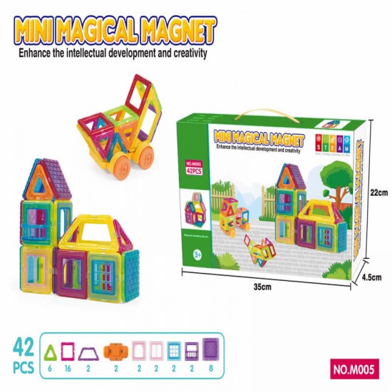 mini size transparent magical construction 3D DIY magnetic tiles magnetic building blocks magnetic tiles toys for kids