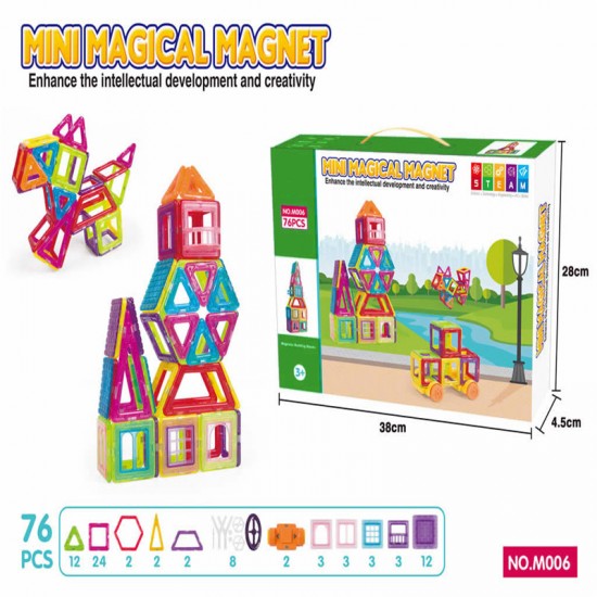 mini size transparent magical construction 3D DIY magnetic tiles magnetic building blocks magnetic tiles toys for kids