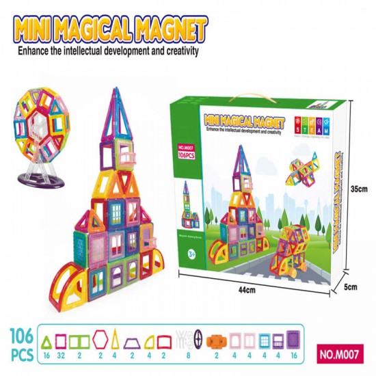 mini size transparent magical construction 3D DIY magnetic tiles magnetic building blocks magnetic tiles toys for kids