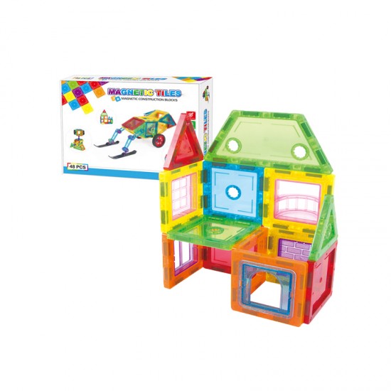 48PCS ABS Plastic construction blocks magnetic tiles toys