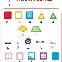 48PCS ABS Plastic construction blocks magnetic tiles toys