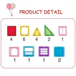 No9911 New hot sales 22pcs magentic tiles magentic construction blocks tiles toys