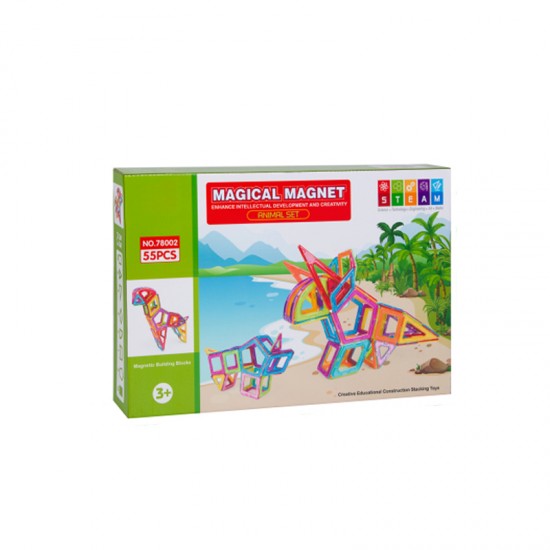 3d puzzle diy toy dinosaur building blocks toy educational Magnetic Blocks Tiles for kids colorful blocks building toy