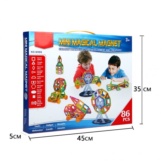 Magnetic building block puzzle toys for kids Playmager toy building blocks brick with magnet for kids