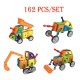 brand 162PCS magical magnetic blocks engineering truck 3D DIY toys magnetic building blocks toys
