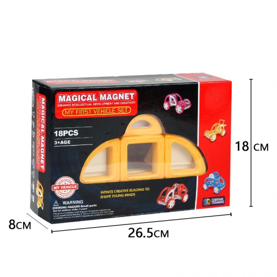 brand 18PCS40PCS magical magnetic blocks cars 3D magnetic building blocks DIY car toys