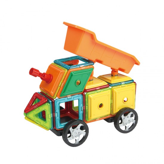 brand 75PCS/76PCS/78PCS magnetic engineering truck buliding blocks 3D DIY magnetic toys